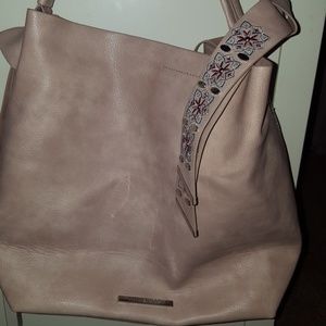 Steven madden hobo blush purse with embroidery